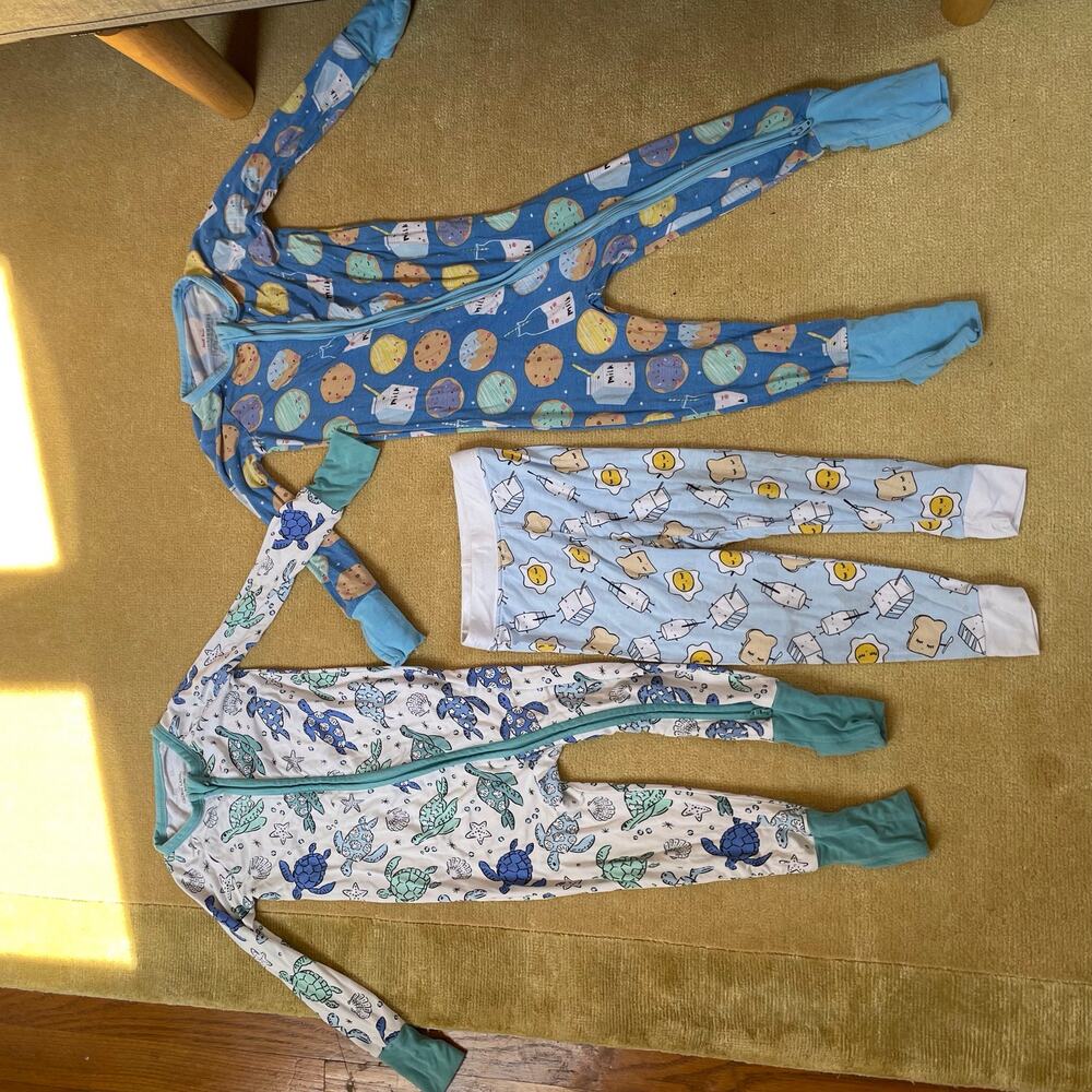 Little Sleepies, Caden Lane Bamboo baby pajamas lot